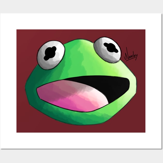 Kermit the frog Wall Art by Nessley_Art